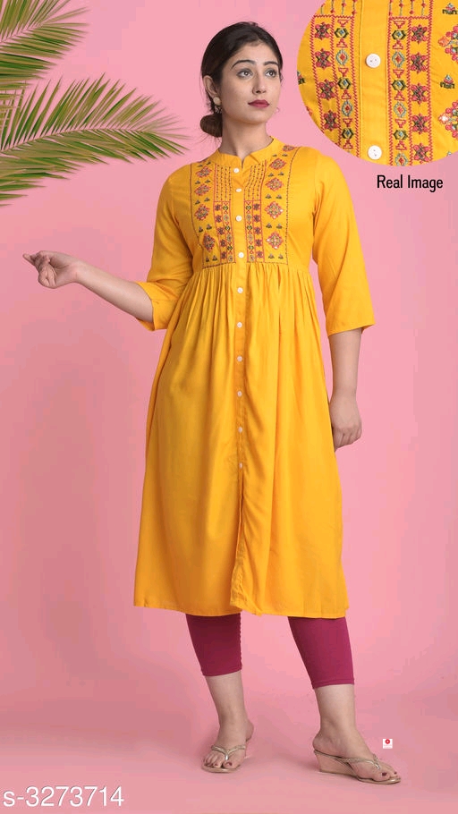 Sia Stylish Rayon Embroidery Women's Kurtis