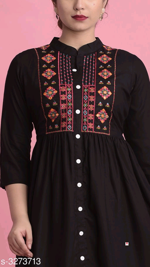 Sia Stylish Rayon Embroidery Women's Kurtis