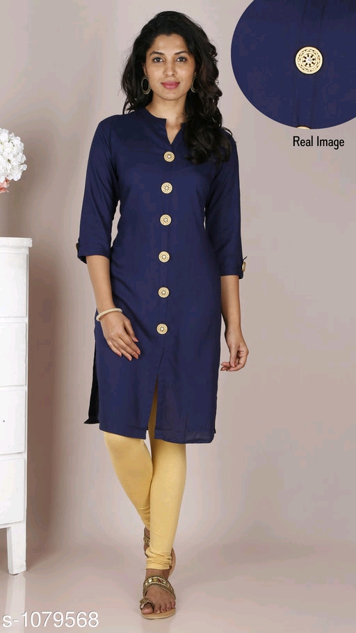 Amisha Attractive Rayon Solid Kurtis