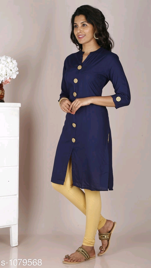 Amisha Attractive Rayon Solid Kurtis