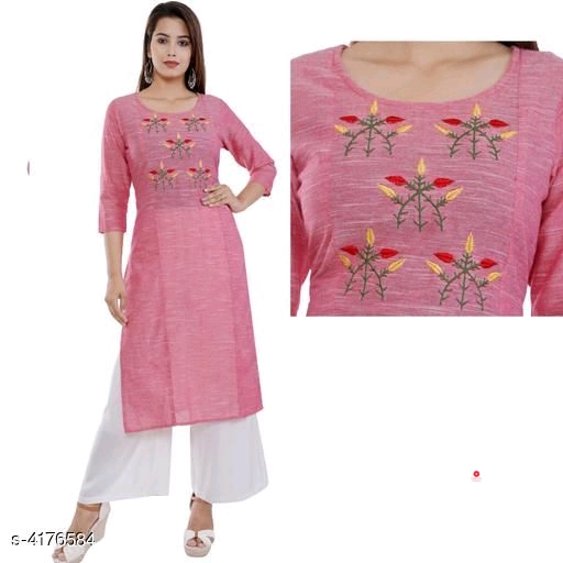 Olla Stylish South Cotton Embroidered Women's Kurtis