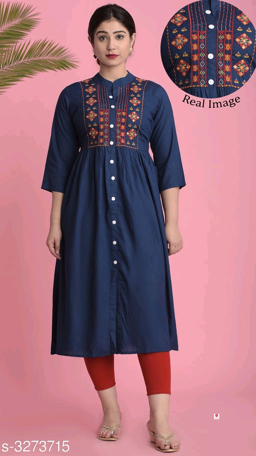 Sia Stylish Rayon Embroidery Women's Kurtis