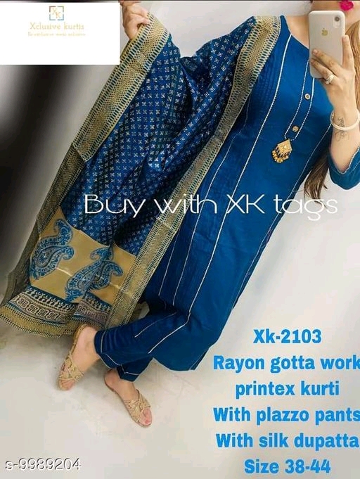 Women Rayon Printed Kurta Set