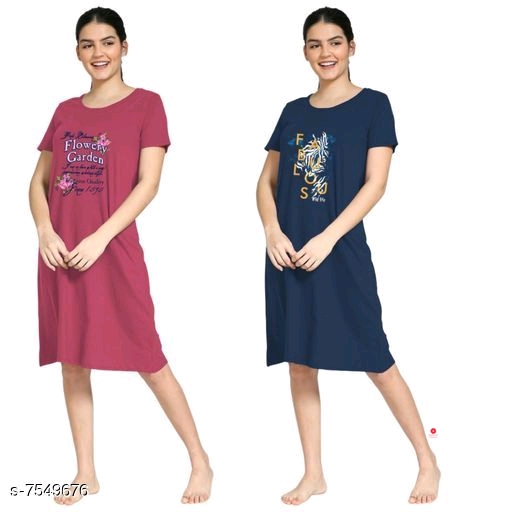 Trendy Cotton Women's Plus size Nightdress