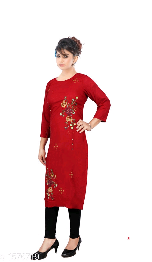 Mahika Pretty Attractive Rayon Women's Kurtis