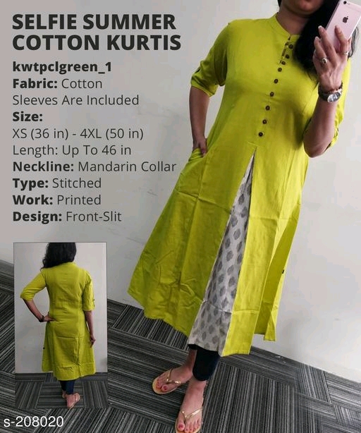 Selfie Summer Cotton Kurtis