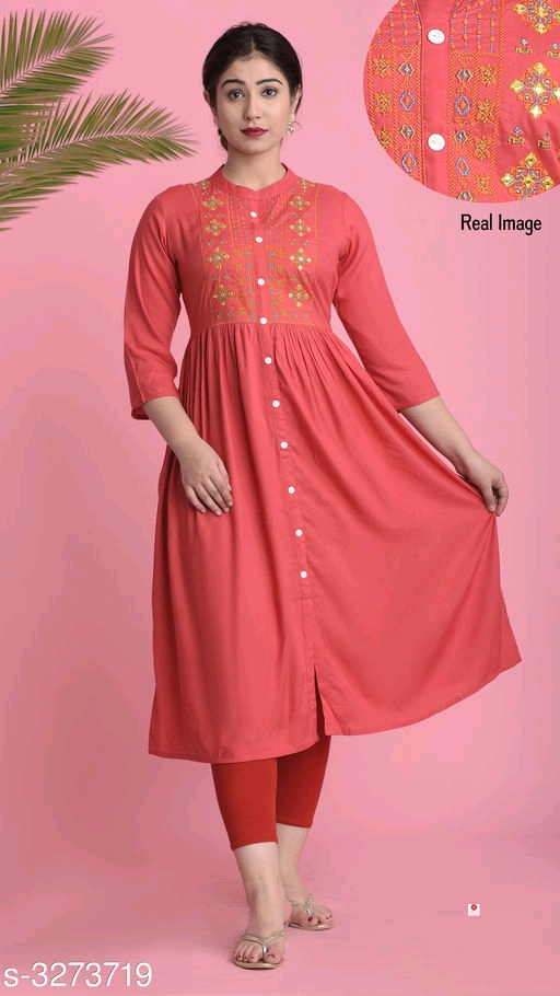 Sia Stylish Rayon Embroidery Women's Kurtis